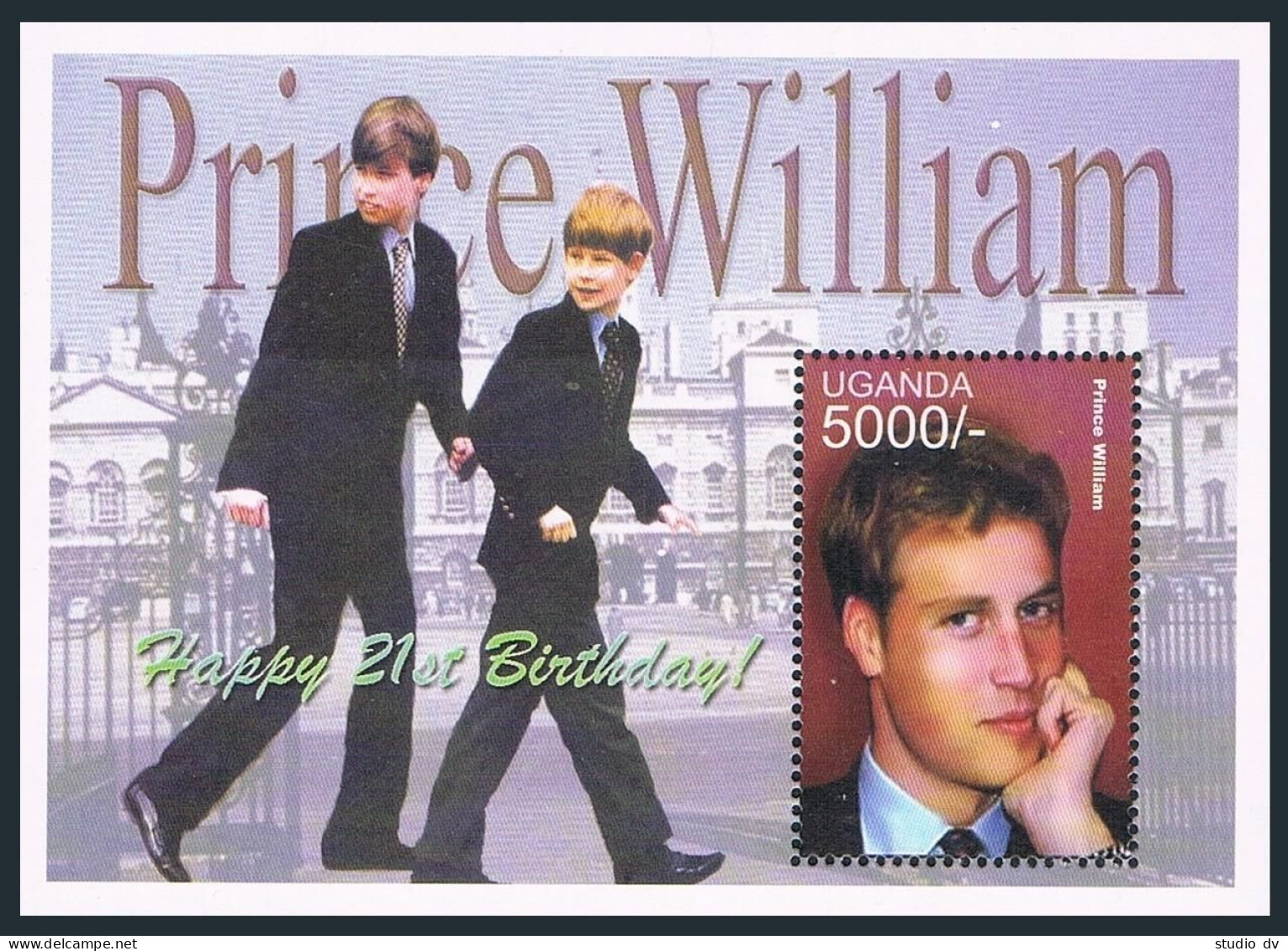 Uganda 1816 Sheet,MNH. Prince William,21st Birthday,2003. - Oeganda (1962-...)