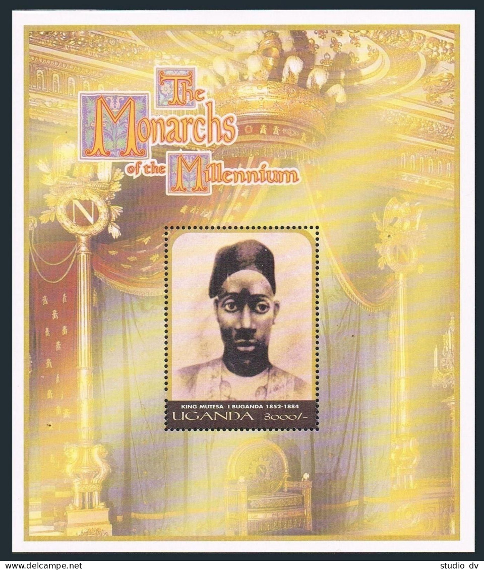 Uganda 1657 Sheet,MNH. Monarchs Of The Millennium,2000.King Mutesa I Of Buganda. - Ouganda (1962-...)