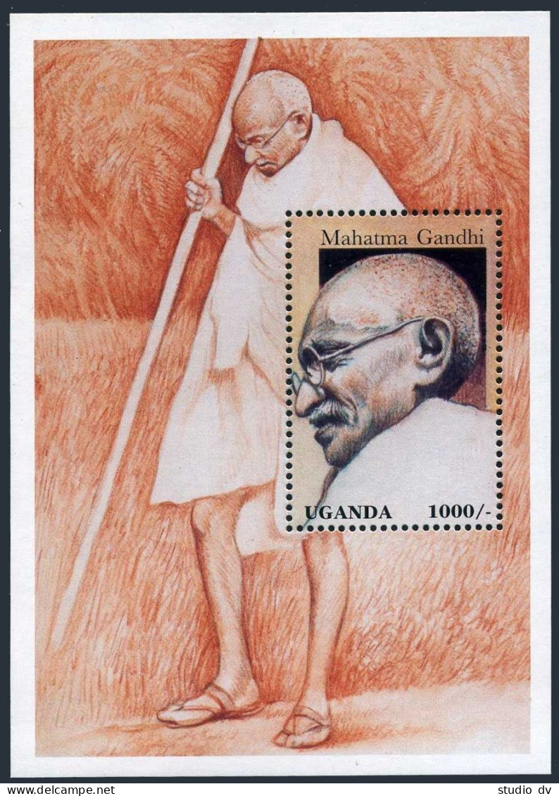 Uganda 1513,MNH. Mahatma Ganghi,1997. - Uganda (1962-...)