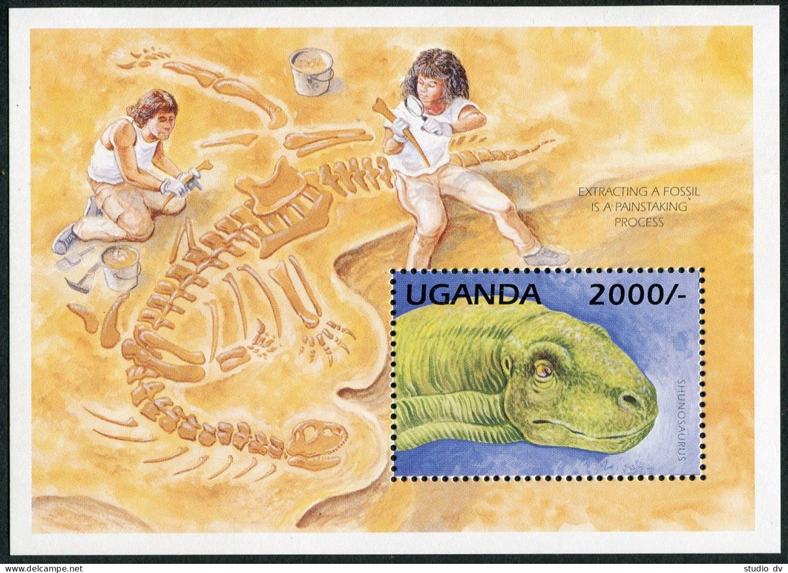Uganda 1325 Al,1327 Sheets,MNH.Michel 1516-1527 Bogen,Bl.236. Dinosaurs 1995. - Uganda (1962-...)