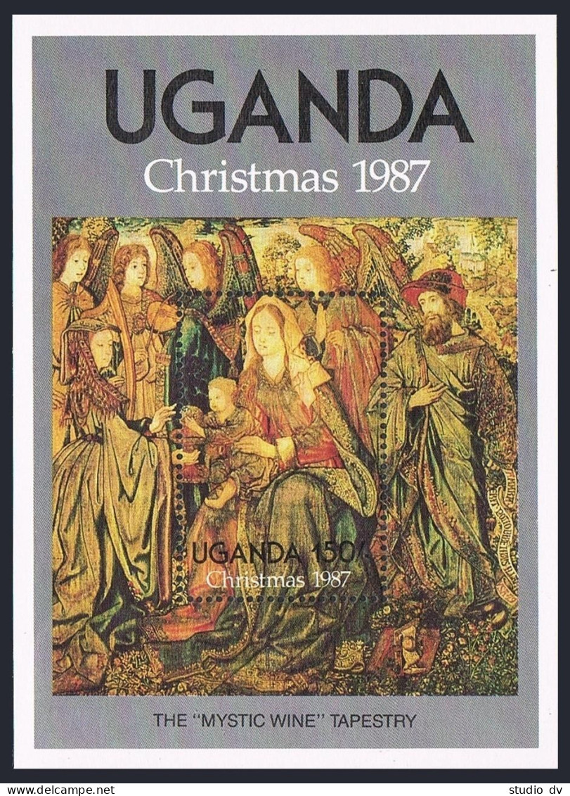 Uganda 584-587.588,MNH.Michel 564-567,Bl.76. Christmas 1987.The Life Of Christ. - Oeganda (1962-...)