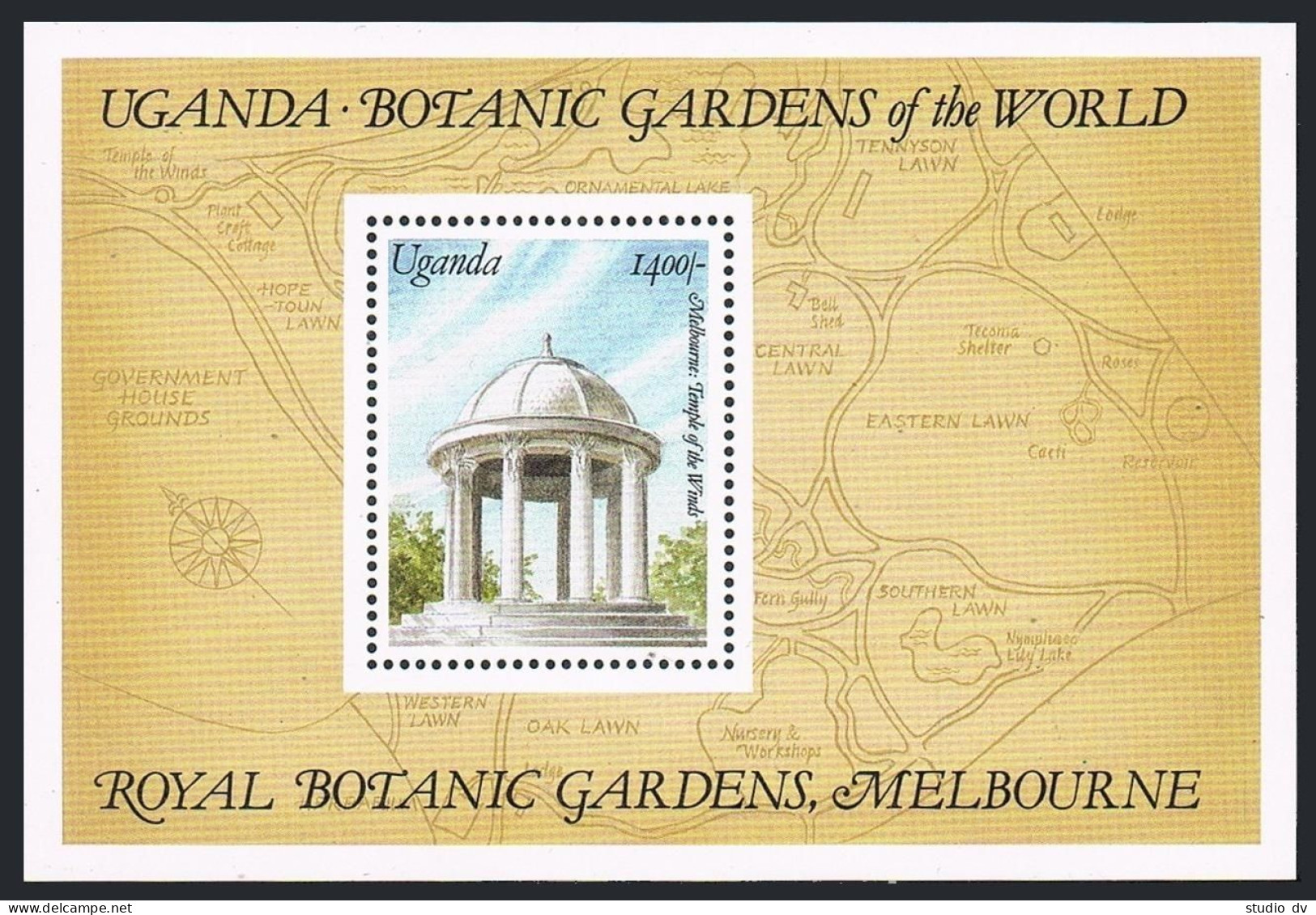 Uganda 956-957 Sheets,MNH.Mi Bl.150-151. Royal Botanical Gardens,1991.Flowers. - Uganda (1962-...)