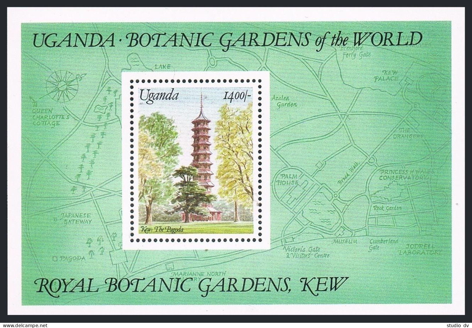 Uganda 956-957 Sheets,MNH.Mi Bl.150-151. Royal Botanical Gardens,1991.Flowers. - Uganda (1962-...)