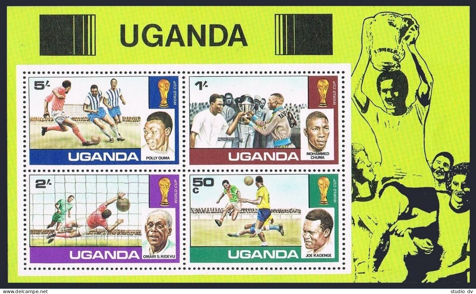 Uganda 181-184,184a,MNH.Michel 171-174,Bl.9. World Soccer Cup Argentina-1978. - Uganda (1962-...)