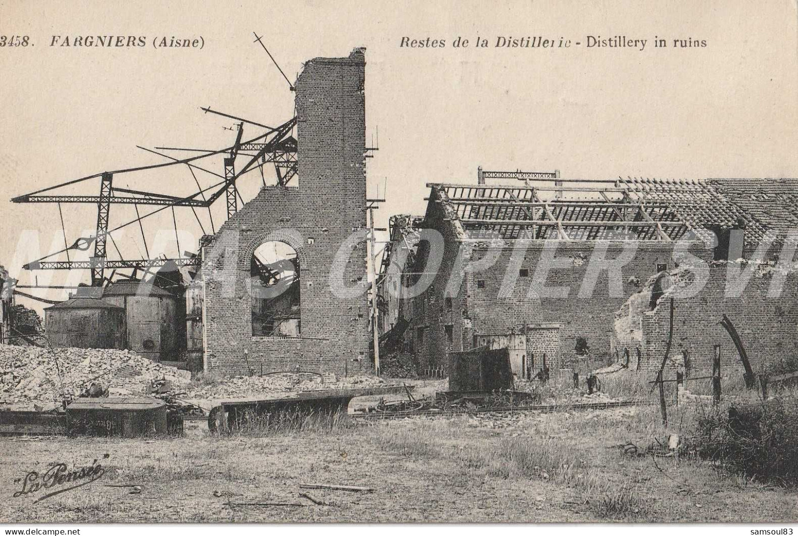 Carte Postale CPA Fargnier (02) Restes De La Distillerie - Other & Unclassified