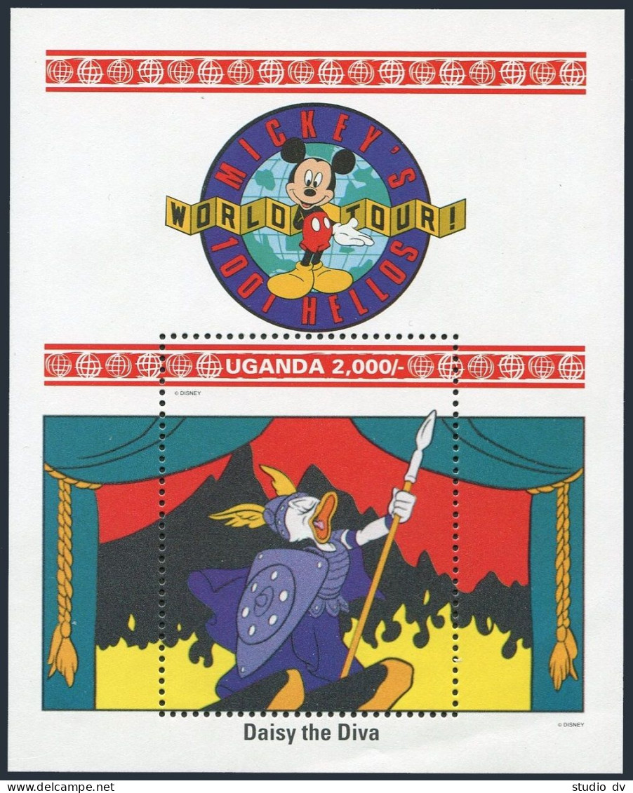 Uganda 988 Sheet,MNH.Michel 1063 Bl.160. Walt Disney Characters,1992. - Uganda (1962-...)
