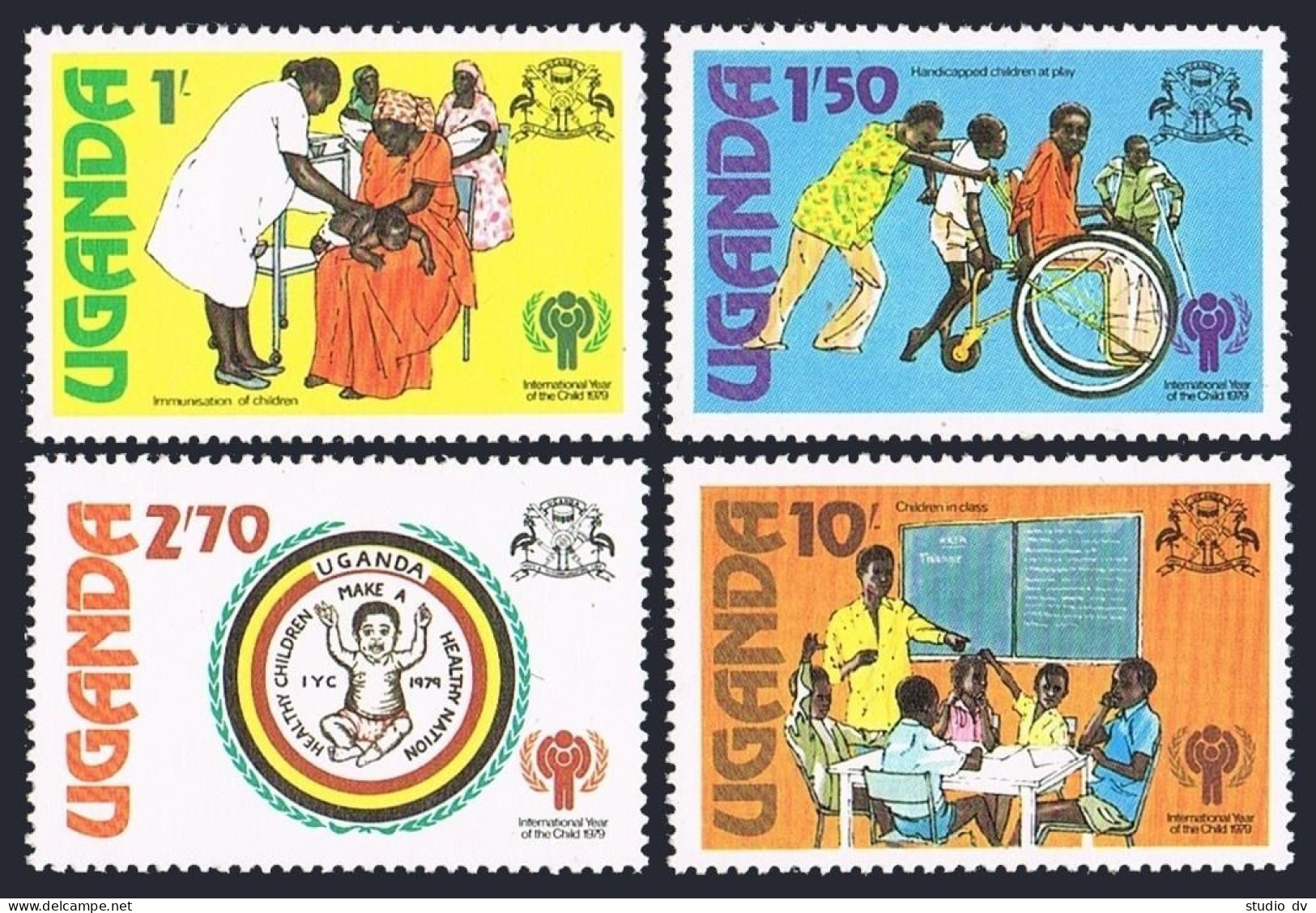 Uganda 223-226,MNH.Michel 203-206. Year Of Child IYC-1979.Immunization,Playing, - Uganda (1962-...)
