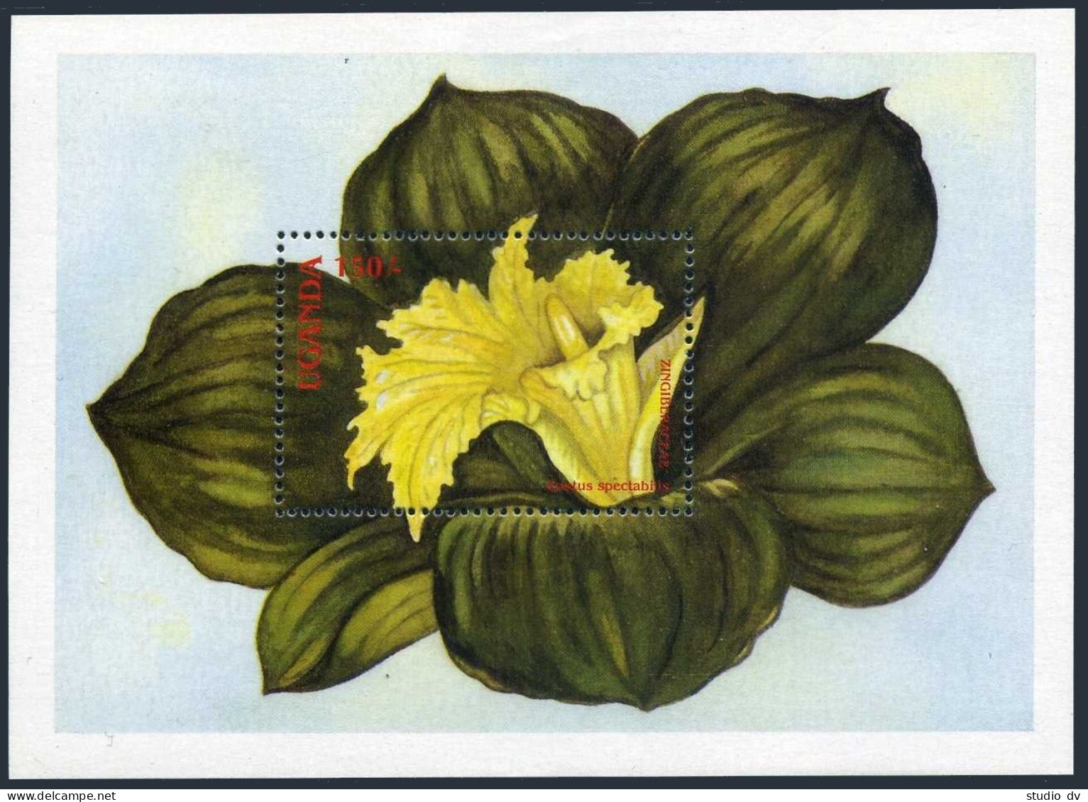 Uganda 612-619,620-621 Sheets,MNH. Mi 592-599,Bl.80. Flowers. Costus Spectabiis. - Ouganda (1962-...)