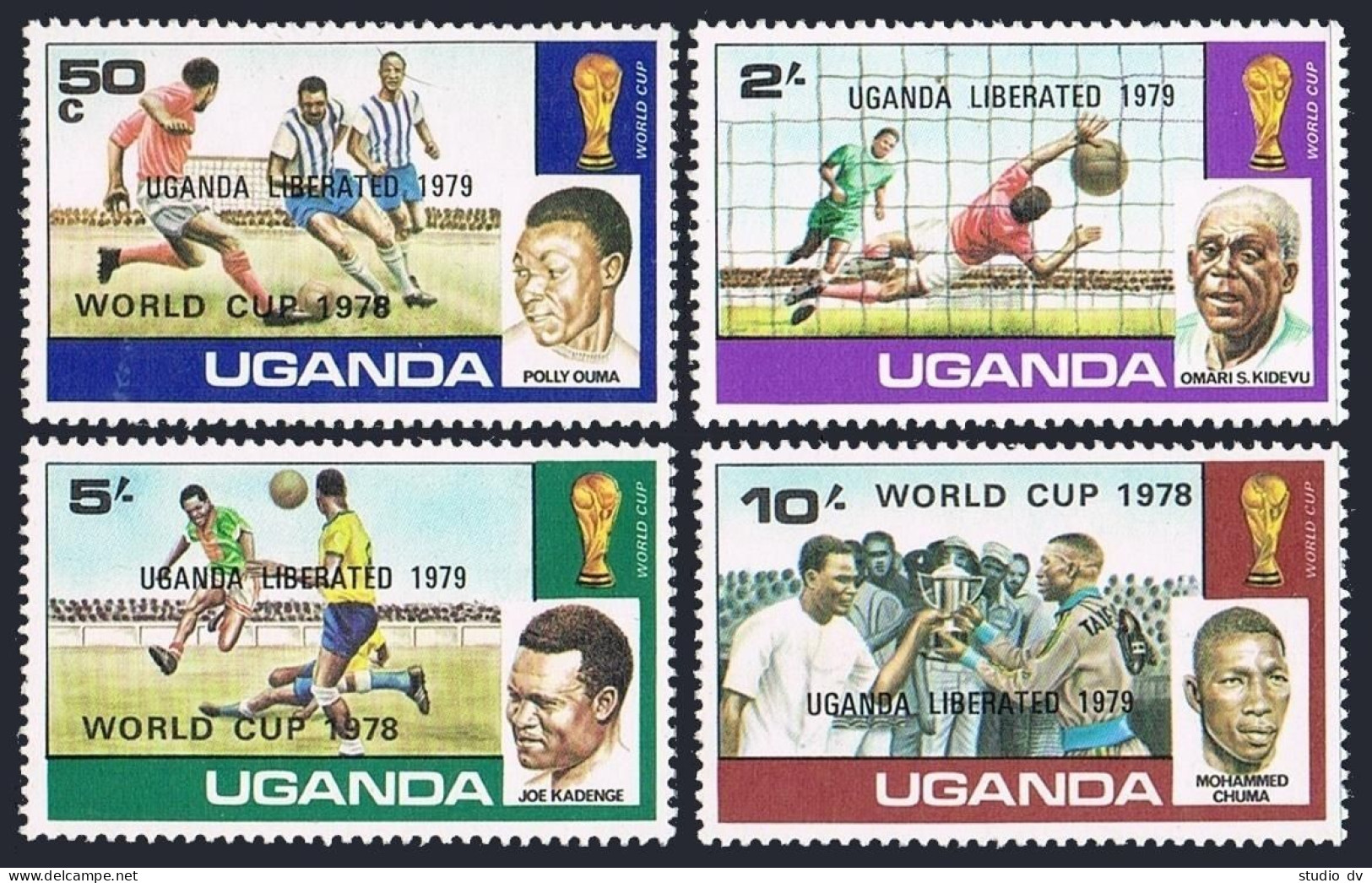 Uganda 253-257,MNH.Michel 230-233. Soccer Cup 1978.UGANDA LIBERATED. - Uganda (1962-...)