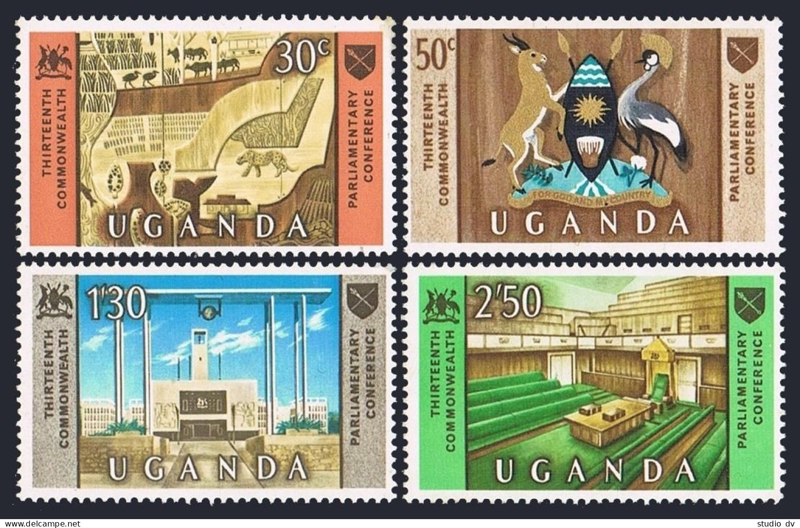 Uganda 111-114, MNH. Mi 101-104. Commonwealth Parliamentary Association, 1967. - Oeganda (1962-...)