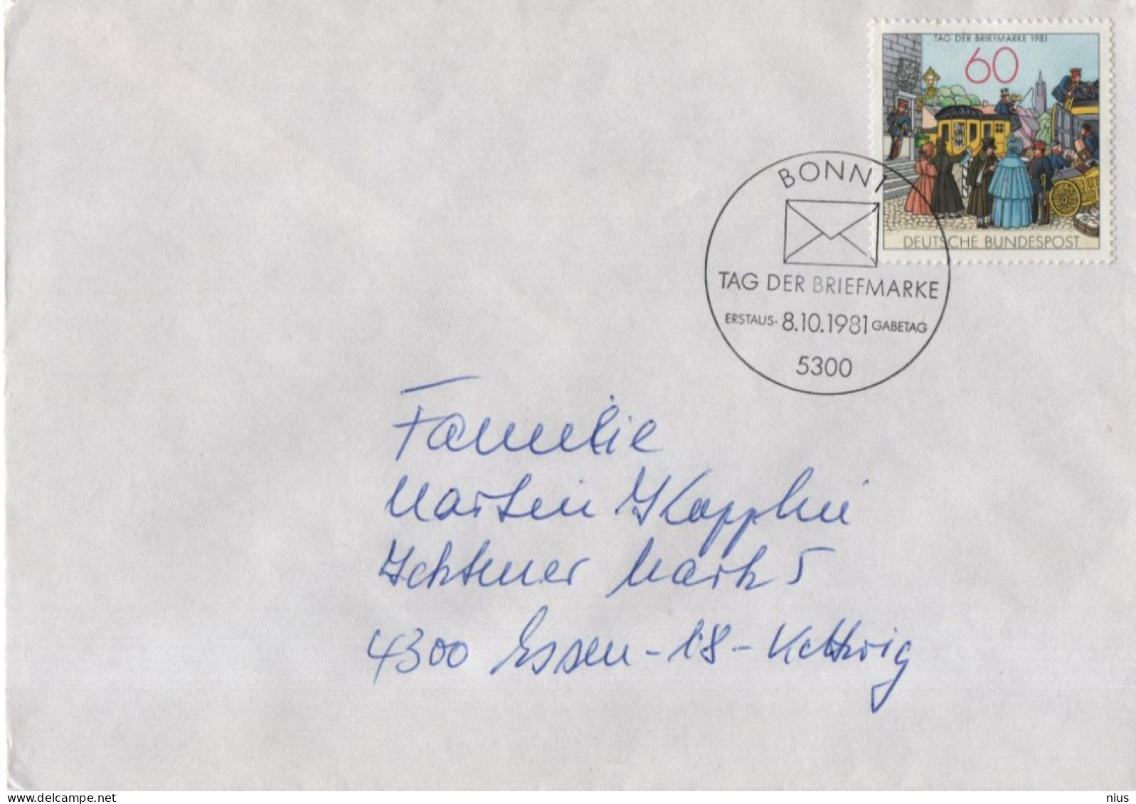 Germany Deutschland 1981 FDC Tag Der Briefmarke, Stamp Day, Canceled In Bonn - 1981-1990