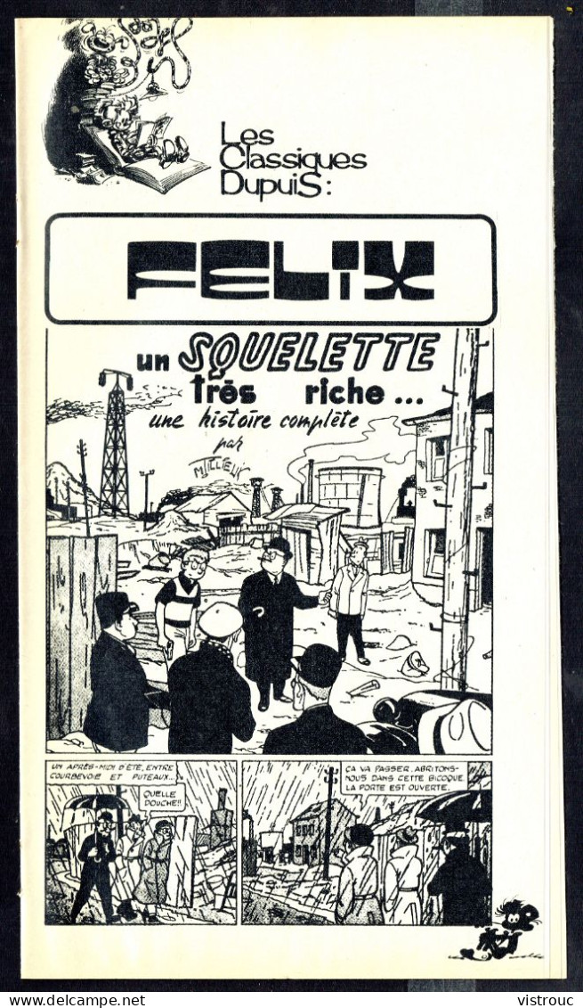 "FELIX: Un Squelette Très Riche" De M. TILLIEUX - Supplément à Spirou - Classiques DUPUIS - 1975. - Spirou Magazine