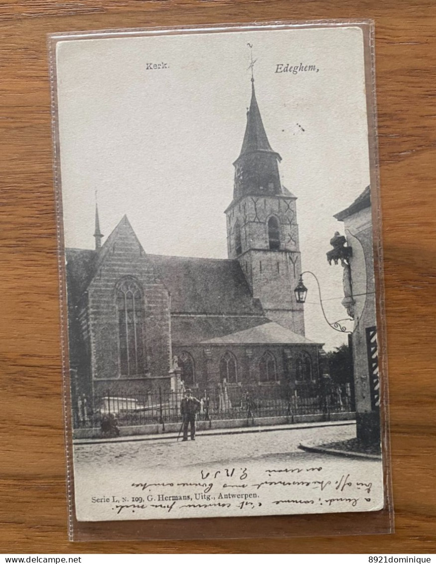 Edegem - Edeghem - Kerk - Gelopen 1905 - Uitg. Hermans - Edegem