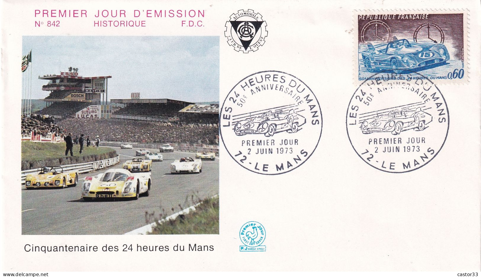 1er Jour, Cinquantenaire Des 24H Du Mans - 1970-1979