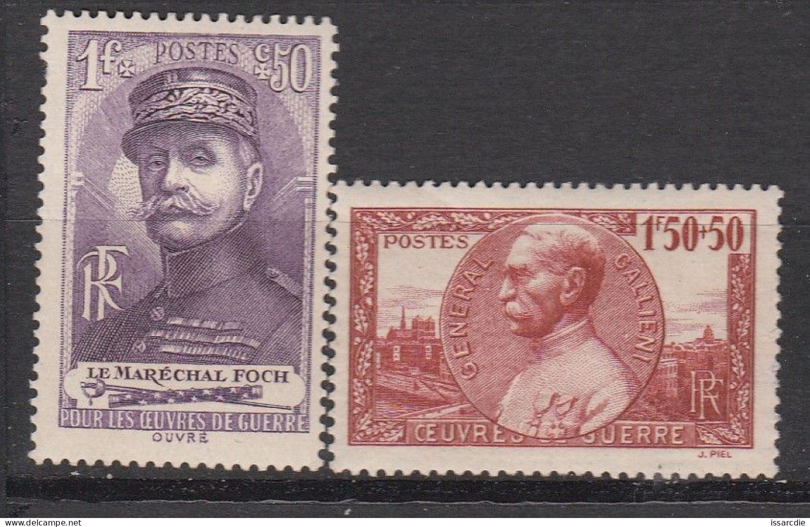 France Profit Des Oeuvres De Guerren° 455/456 Neufs** - Unused Stamps