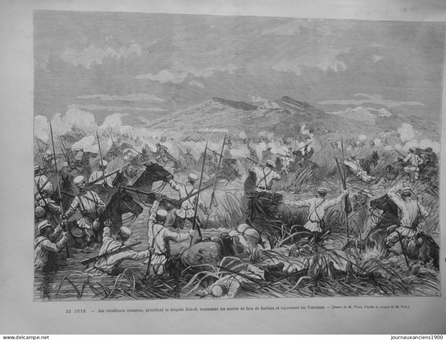 1864 TCHERKESS SOLDAT RUSSIE TURQUIE 7 JOURNAUX ANCIENS - Documents Historiques