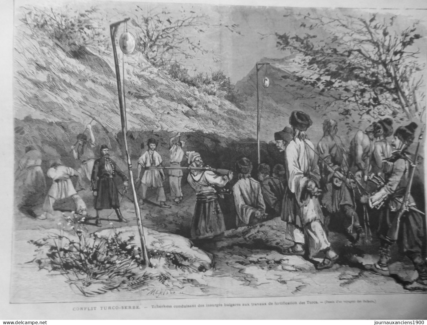 1864 TCHERKESS SOLDAT RUSSIE TURQUIE 7 JOURNAUX ANCIENS