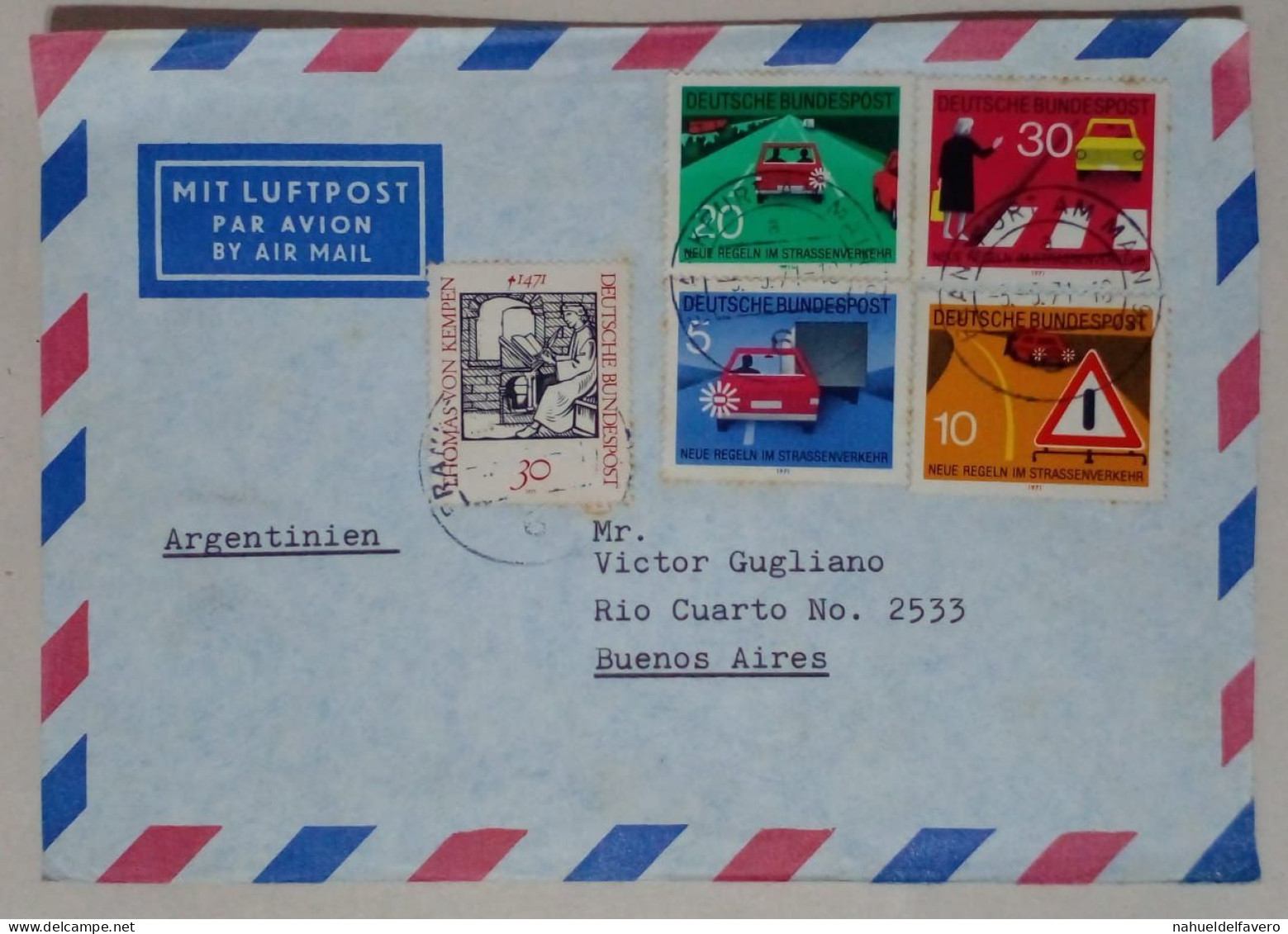 Allemagne - Poste Aérienne Avec Timbres De Prévention Des Accidents De La Circulation (1971) - Stamps