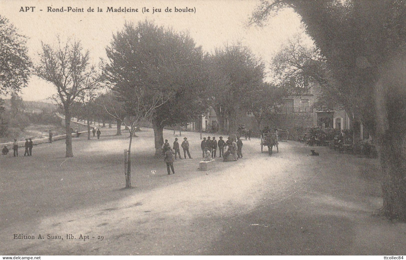 CPA-84-APT-Rondpoint De La Madeleine-Jeu De Boules - Apt