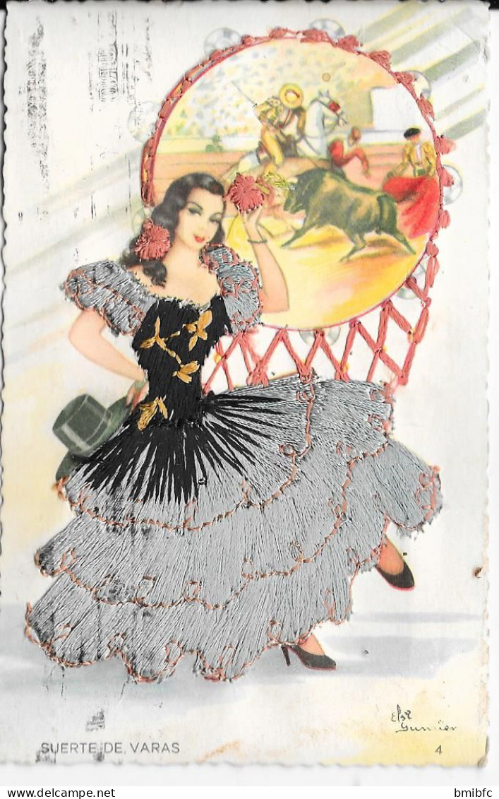SUERTE DE VARAS -  Tenue De Cette Superbe Femme Entièrement Brodée - Embroidered