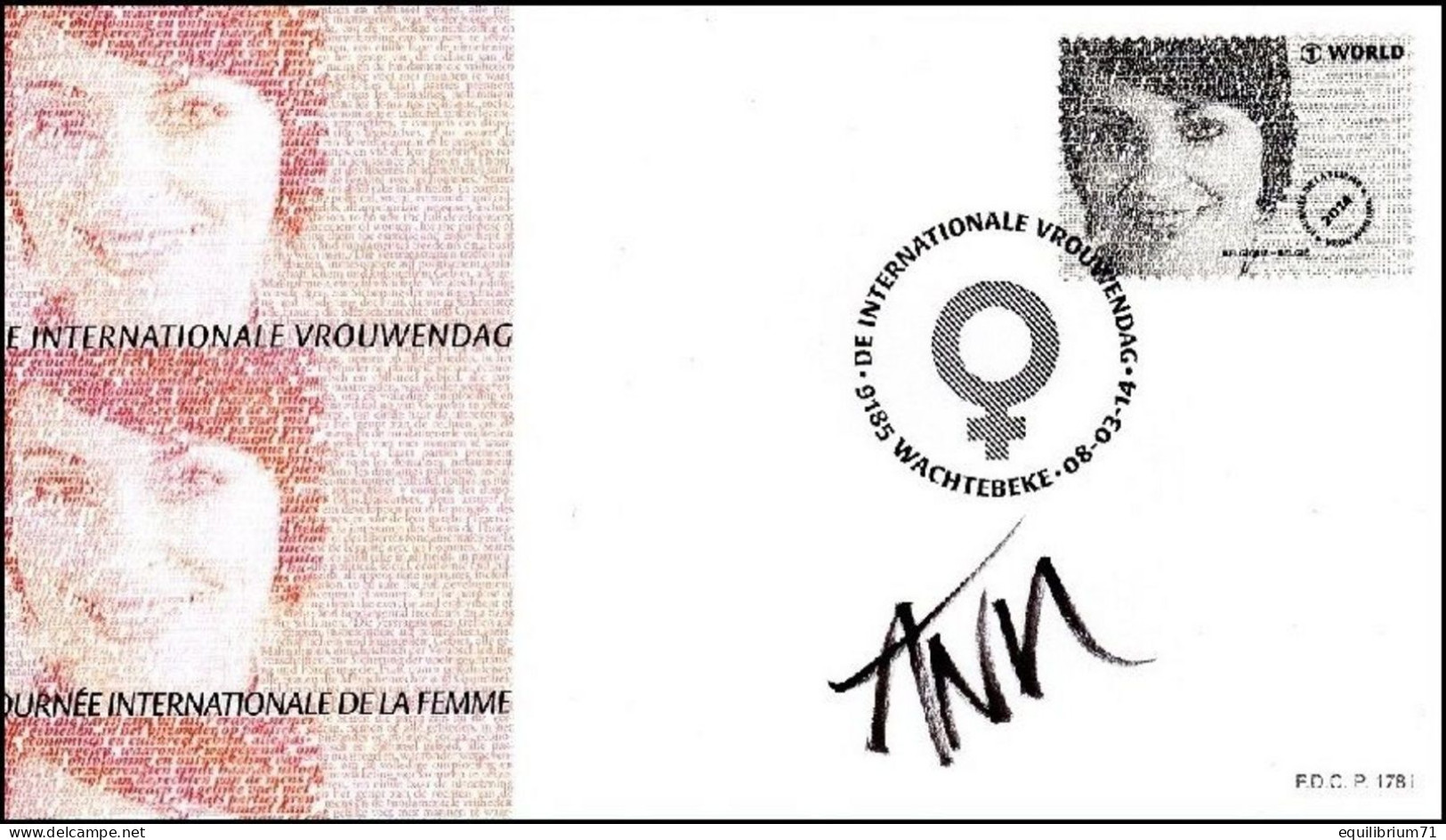 FDC (4404) - Signé / Getekend / Zeichen / Sign -  Journée Internationale De La Femme - BELGIQUE / BELGIË / BELGIEN - 2011-2014