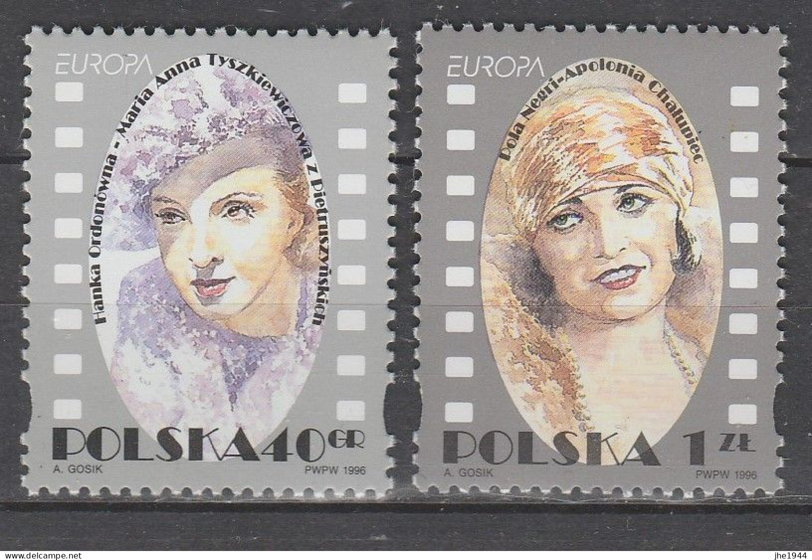 Europa 1996 Les femmes célébres Voir liste des timbres à vendre **