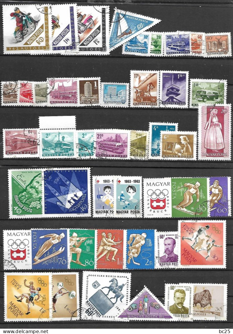 HONGRIE -125 TRES BEAUX TIMBRES NEUFS ET OBLITERES--SERIES COMPLETES-PAS D'EMINCES-BLOC 4 N° 1526-29- BRADE-DEPUIS 1954- - Used Stamps
