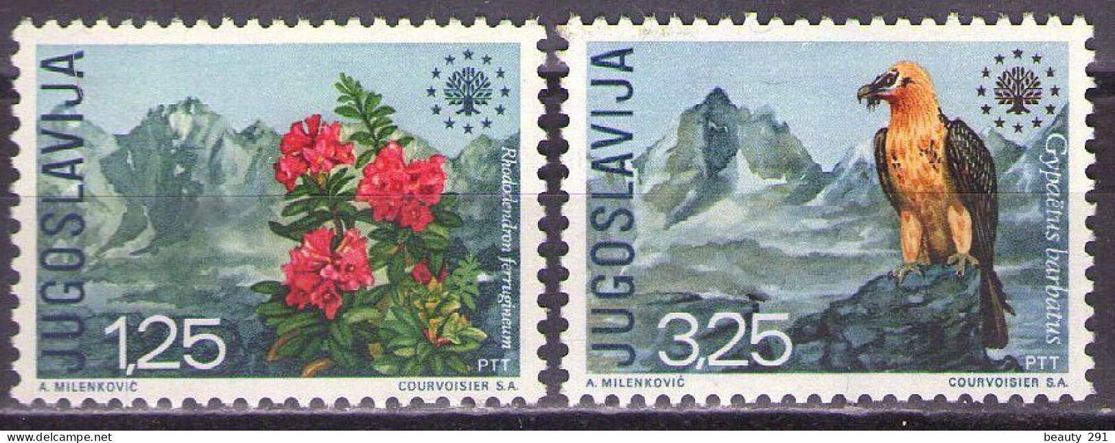 Yugoslavia 1970 - European Nature Protection - Nature Conservation Year - Mi 1406-1407 - MNH**VF - Unused Stamps