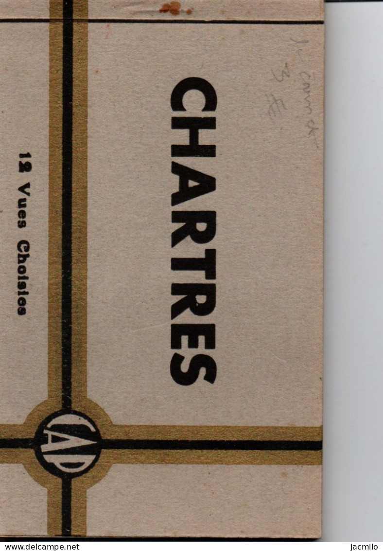 CHARTRES. 12 Vues Choisies, Carnet Complet. Très Bon état.  12 SCANS - Chartres