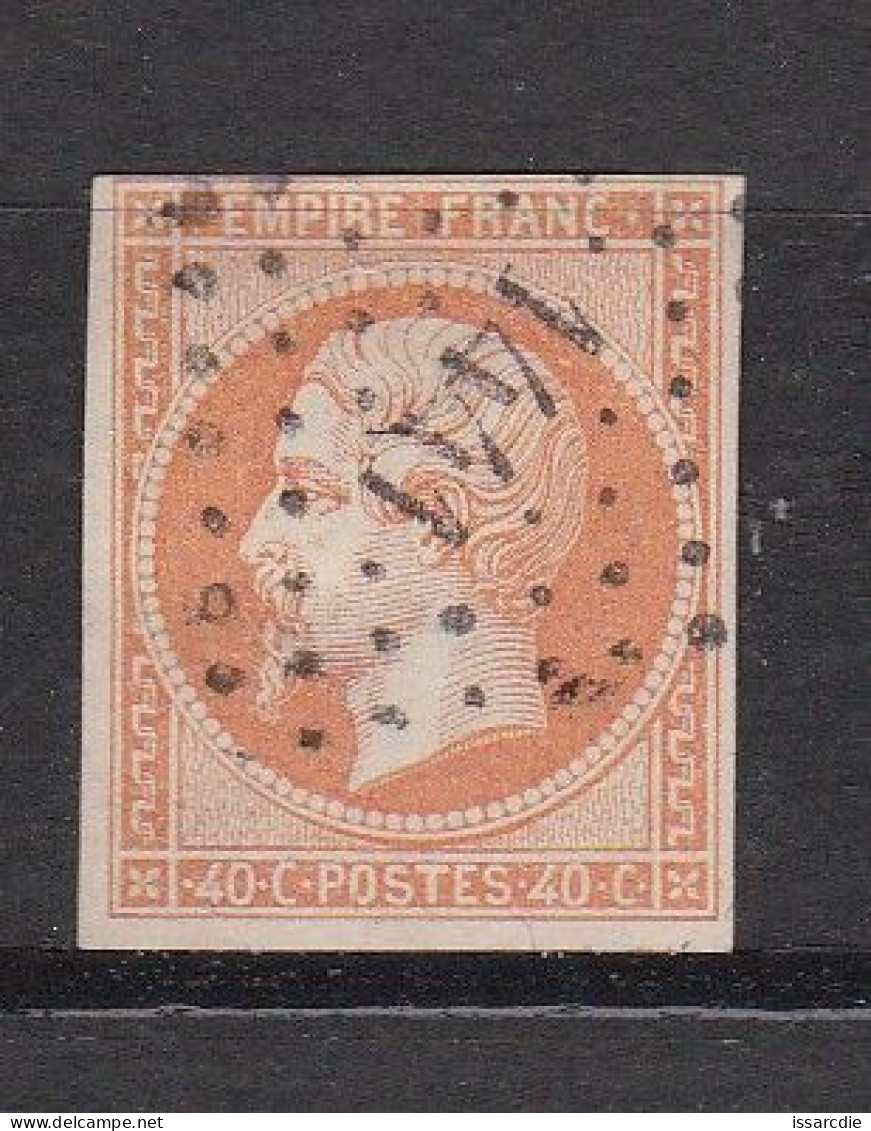 France Napoléon Second Empire 40 C Jaune Orange - 1853-1860 Napoleon III
