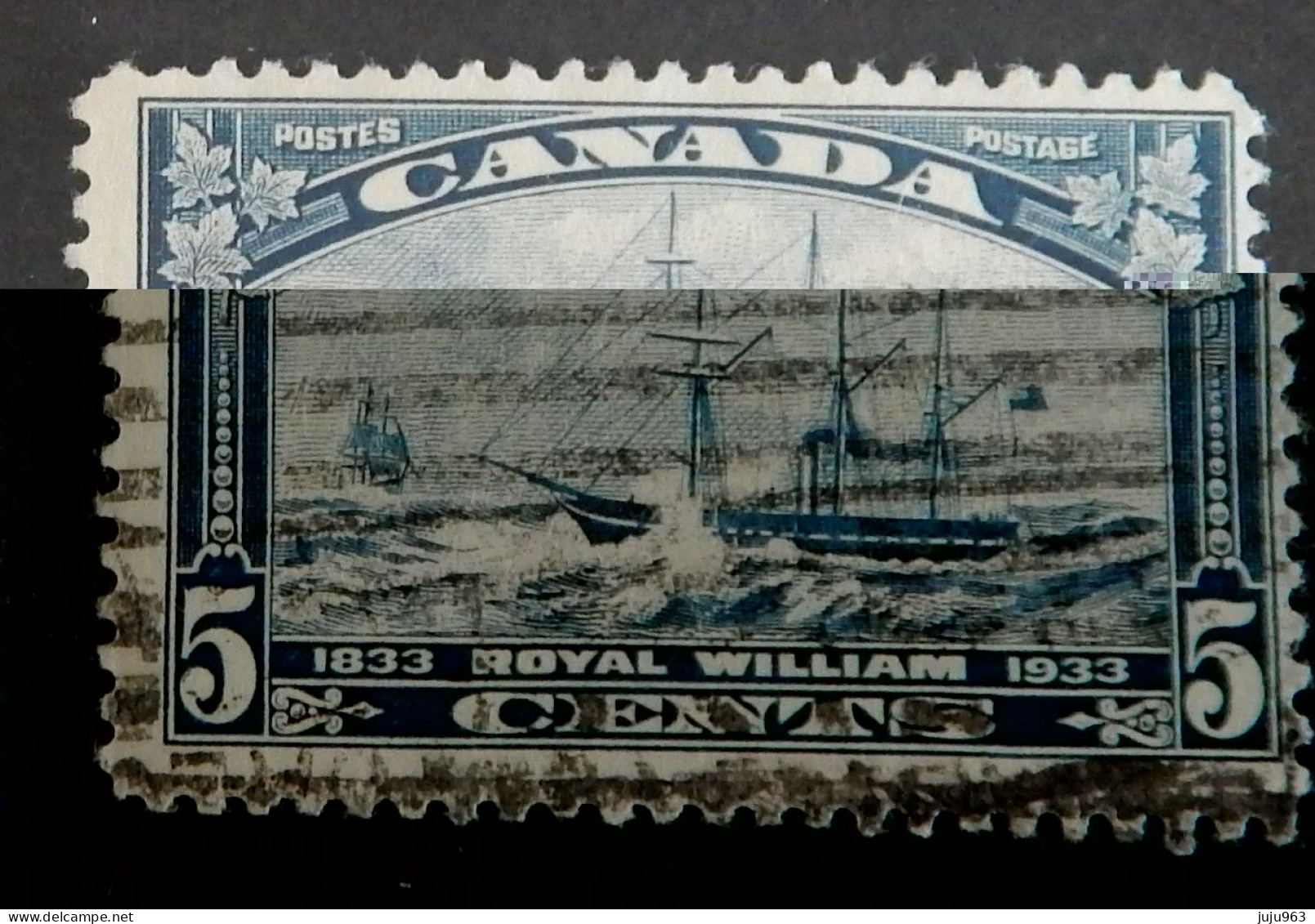 CANADA YT 169 OBLITERE "VOILIER LE ROYAL WILLIAM" ANNÉE 1933 - Oblitérés