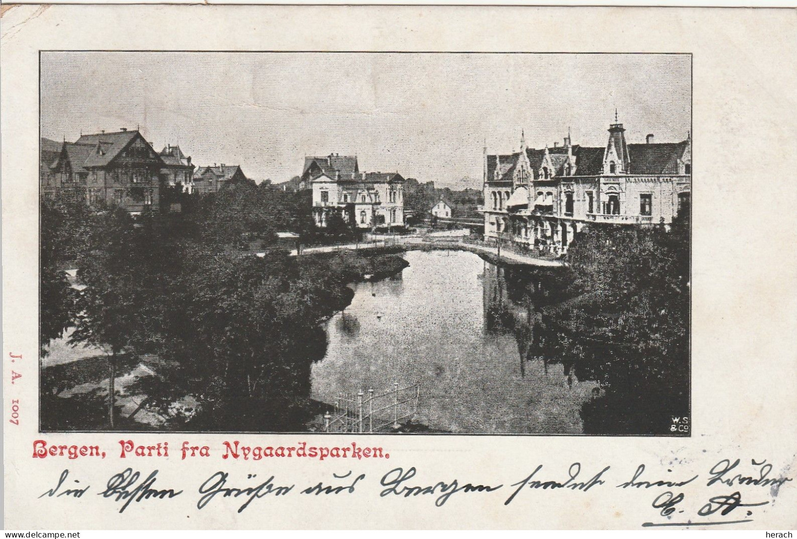 Norvège Carte Postale Bergen Pour L'Alsace 1901 - Norway