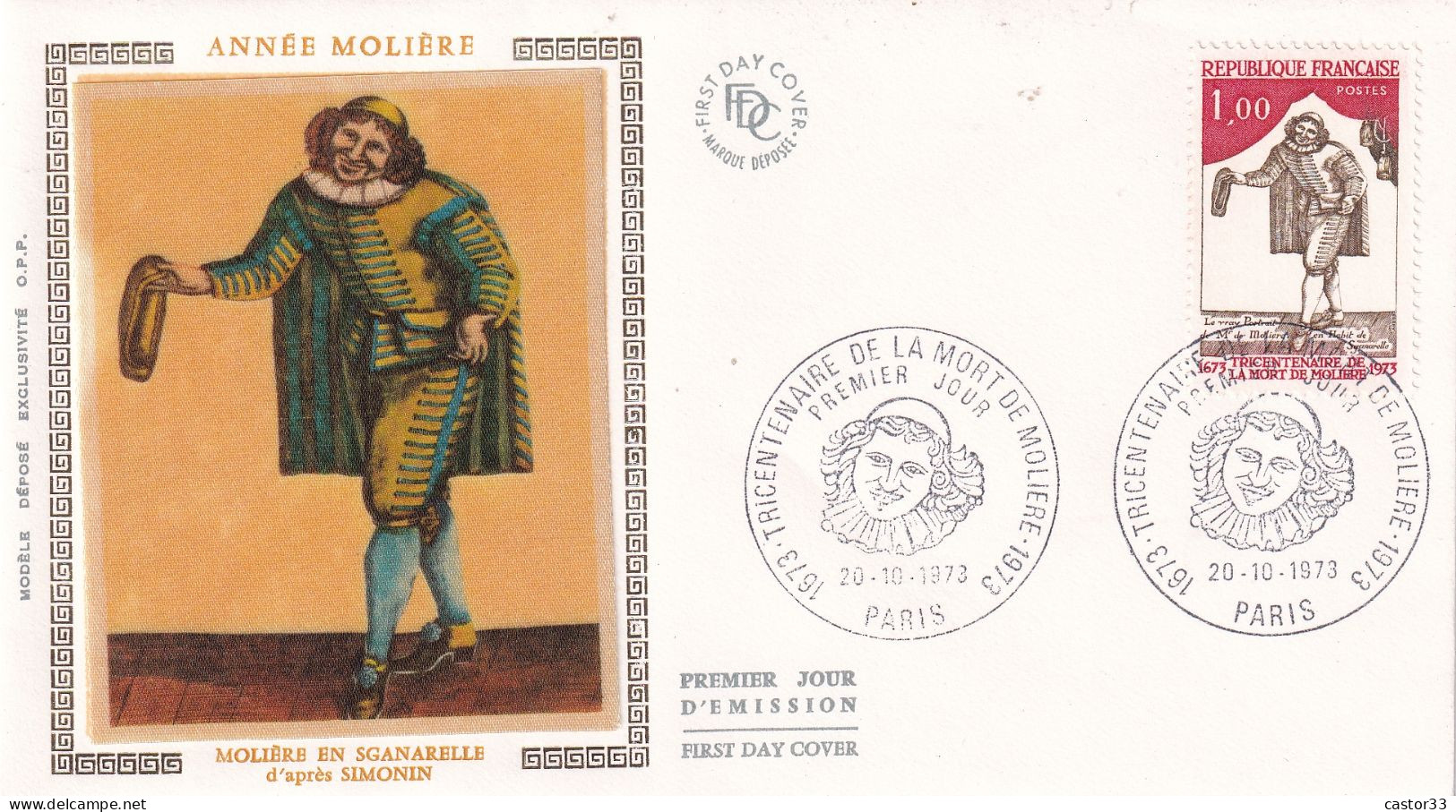 1er Jour, Tricentenaire De La Mort De Molière - 1970-1979