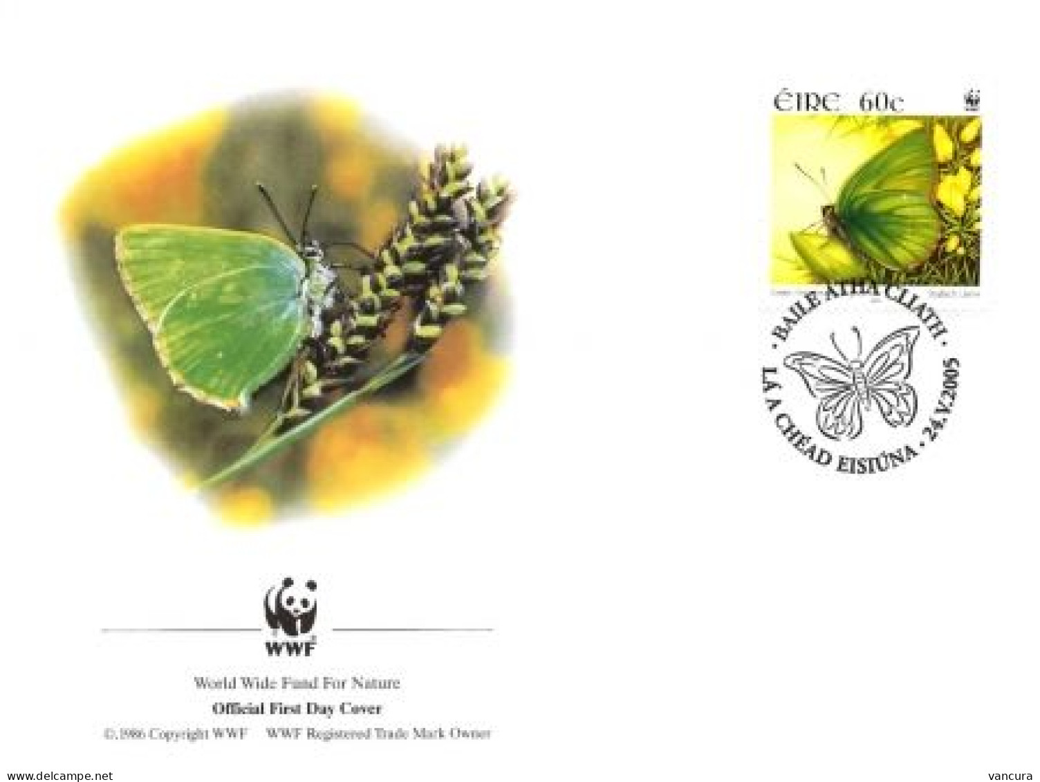 FDC Ireland/WWF Protected Butterfly 2005 - Farfalle