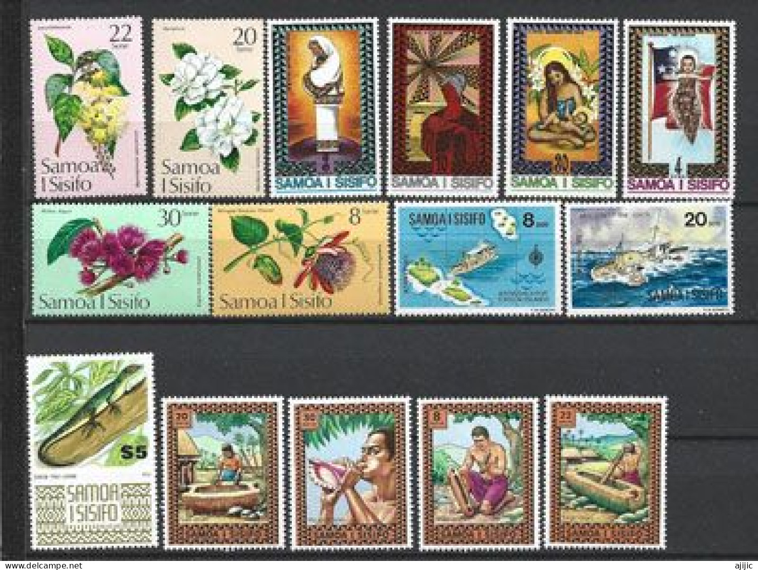 Année Complète 1975, 18 Timbres + 2 Bloc-Feuillet Neufs **,bonne Qualité,  Cote 40 Euro, Deux Photos - Samoa (Staat)