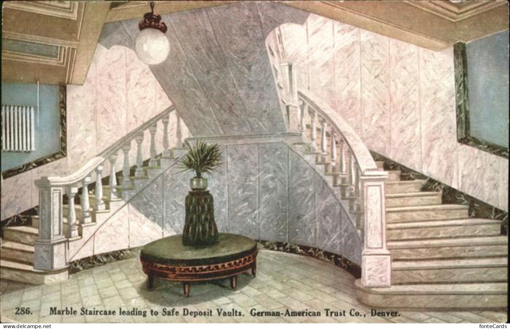 11048678 Denver_City Marble Staircase Leading Safe Deposit Vaults - Sonstige & Ohne Zuordnung
