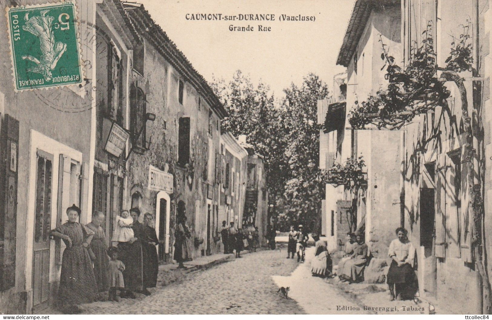 CPA-84-CAUMONT SUR DURANCE-Grande Rue-Animée - Caumont Sur Durance