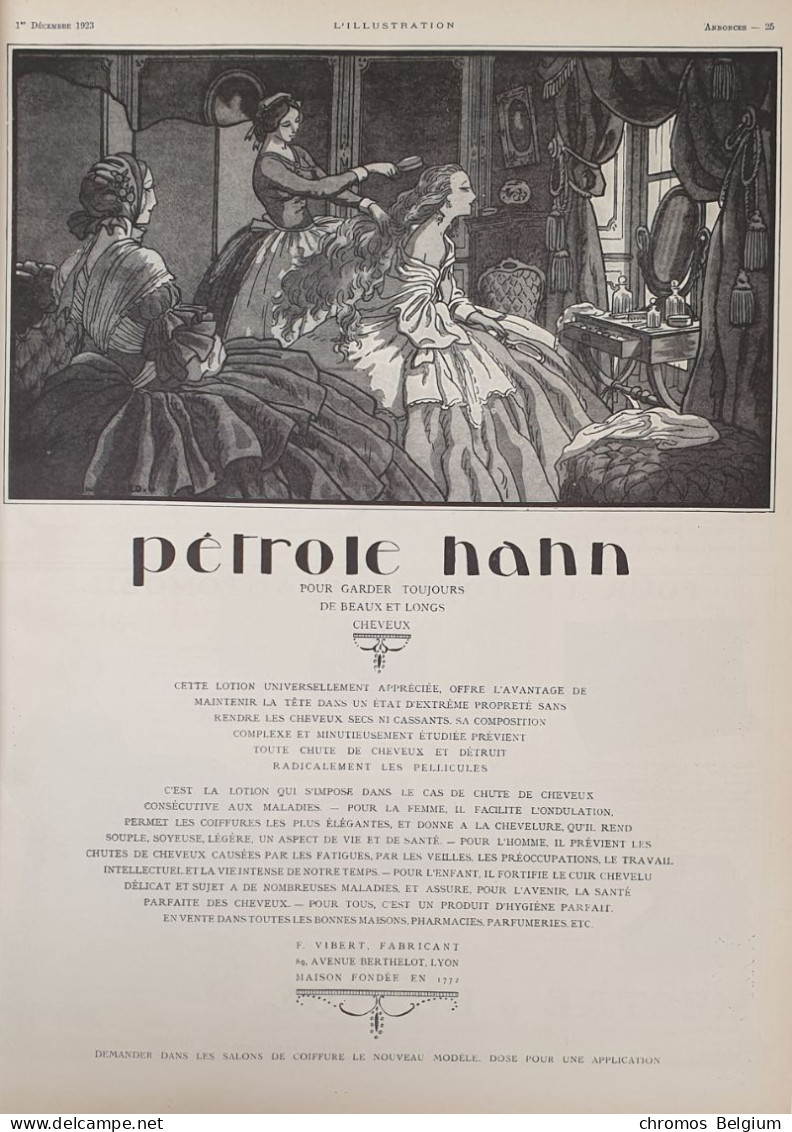 Vintage Reclame Advertentie Pétrole Hahn  Affiche Publicitaire  1923 - Advertising