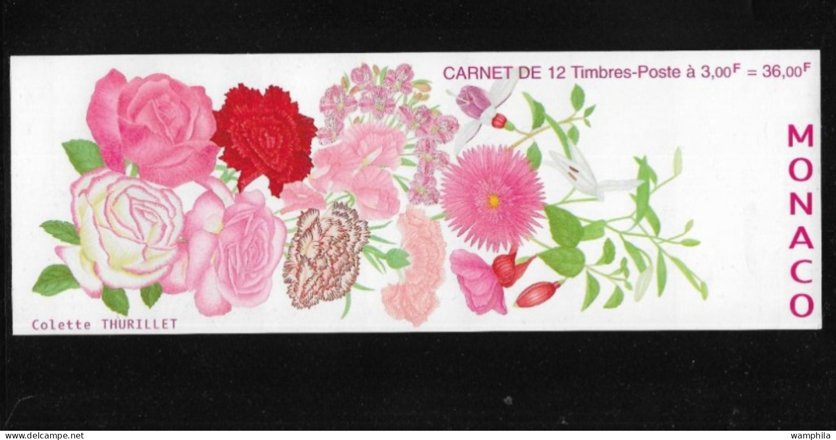 Monaco 1995. Carnet N°12, Fleurs, Roses, Oeillets, Fuchsias, Etc... - Postzegelboekjes