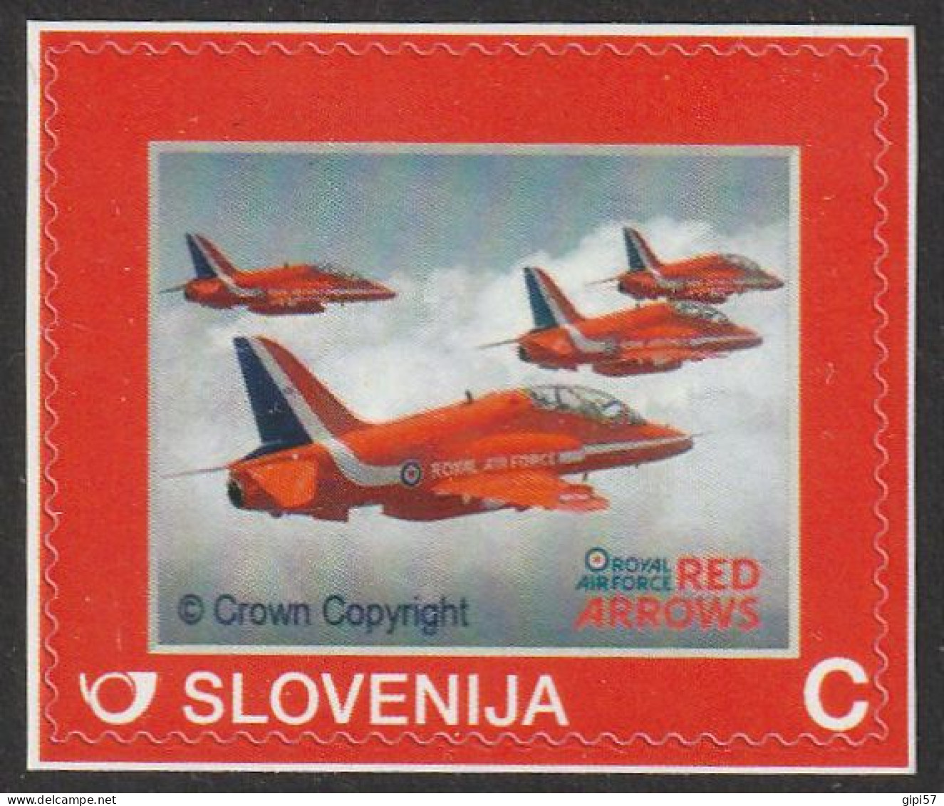 ROYAL AIR FORCE RED ARROWS 2011 FIRST TIME IN SLOVENIA. SPECIAL PERSONAL STAMP MNH** - Airmen, Fliers