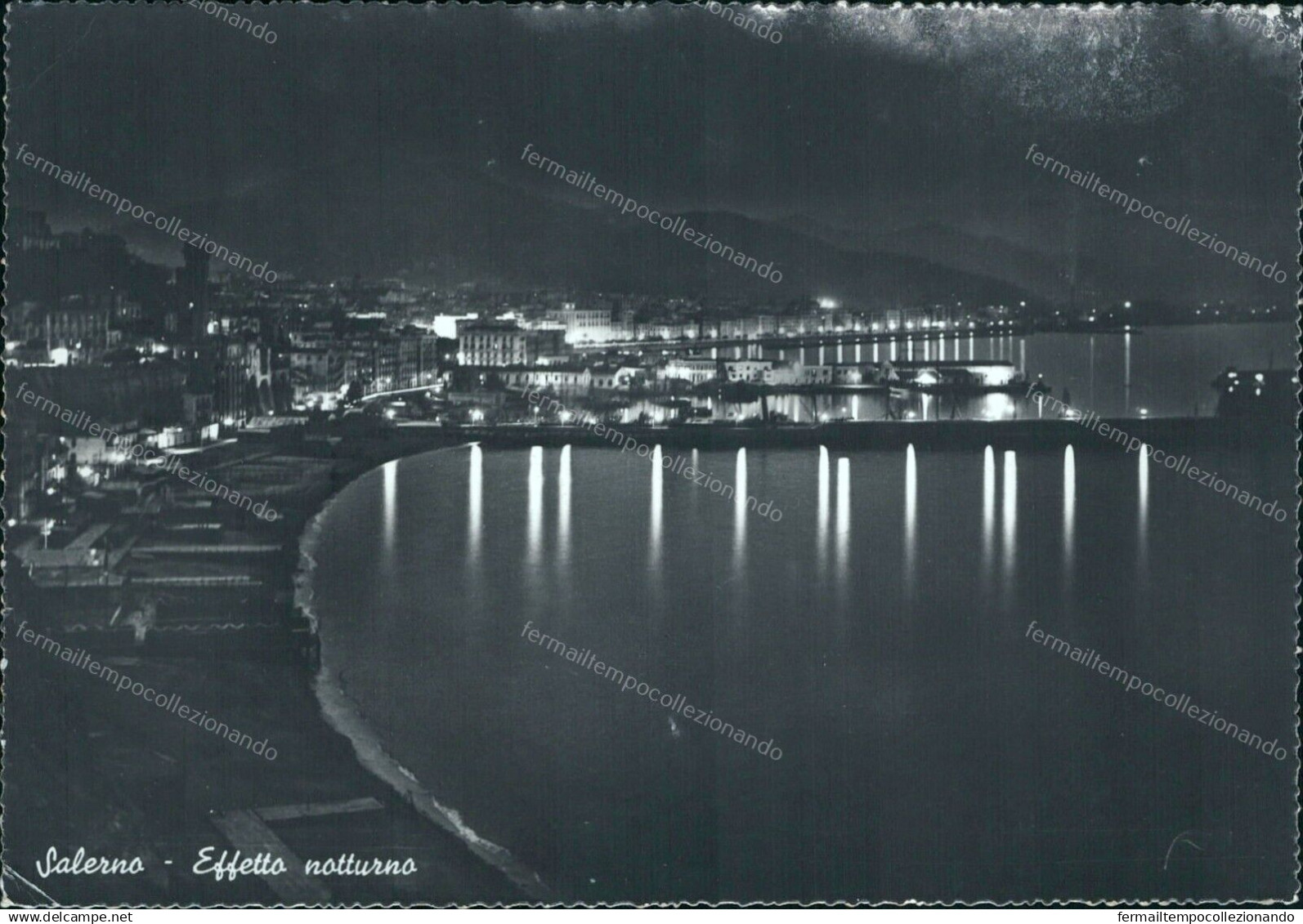 Cr462 Cartolina Salerno Citta'  Effetto Notturno Campania - Salerno