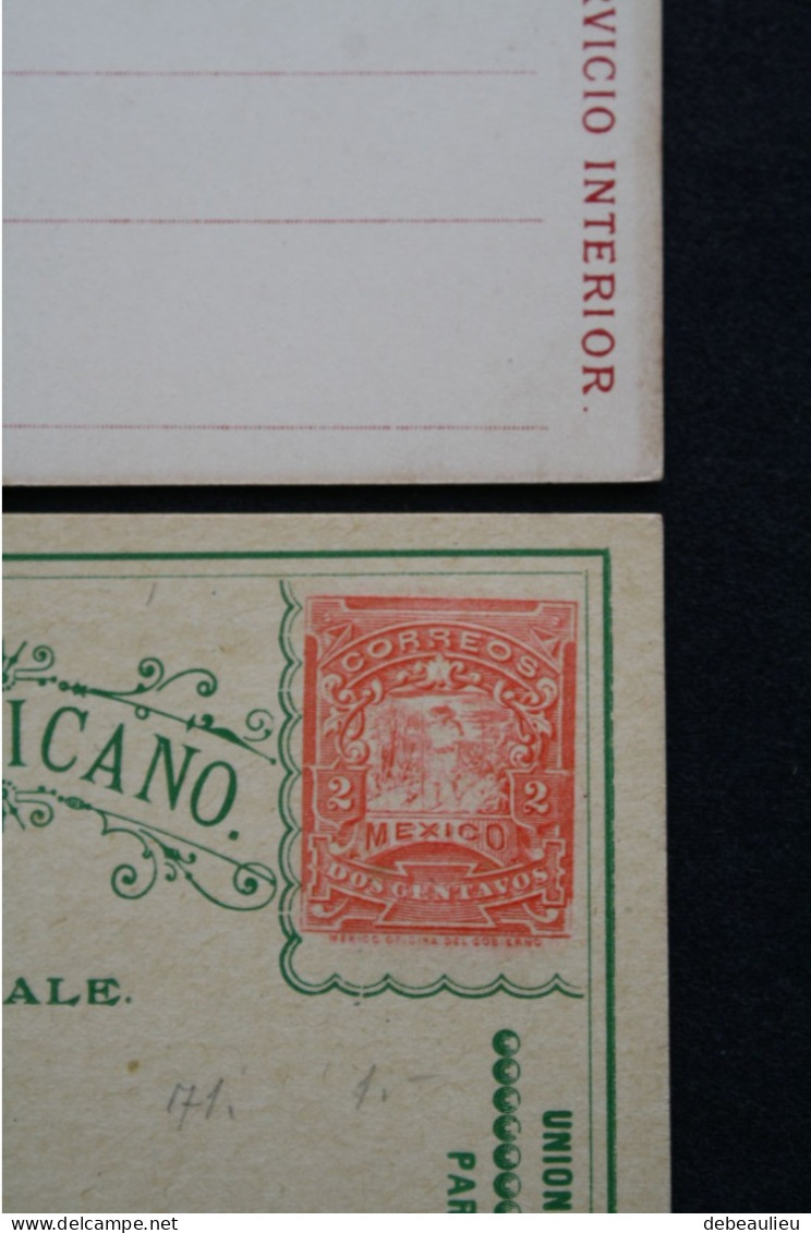 Mexique, lot d'entiers postaux neufs sur cartes et sur bandes de journaux