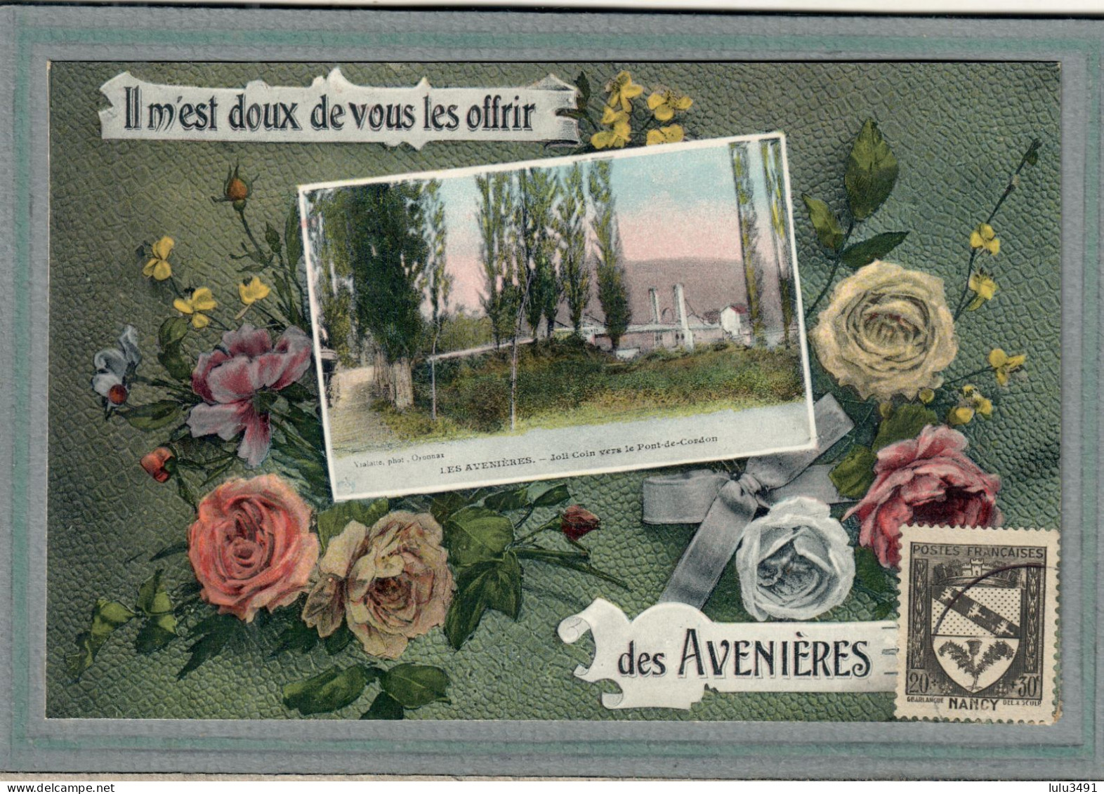CPA (38) AVENIERES - Carte Souvenir: Il M'est Doux De Vous Les Offrir - 1941 - Other & Unclassified