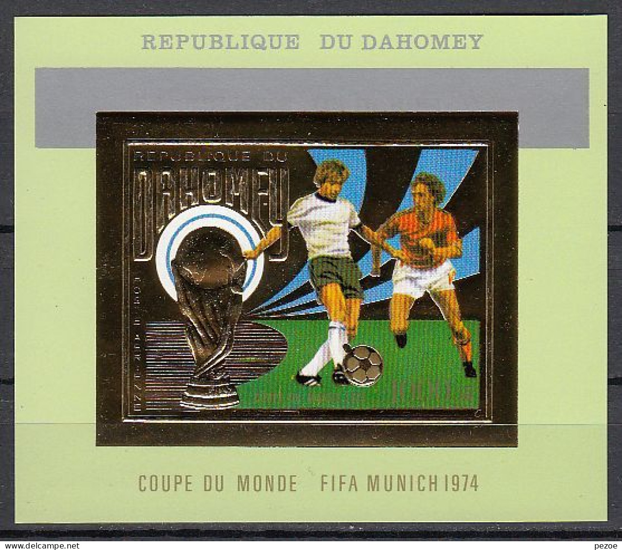 Football / Soccer / Fussball - WM 1974:  Dahomey  Goldblock **, Imperf. - 1974 – West Germany