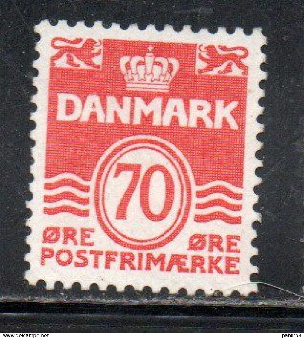 DANEMARK DANMARK DENMARK DANIMARCA 1972 1978 WAVY LINES AND NUMERAL OF VALUE 70o MLH - Unused Stamps
