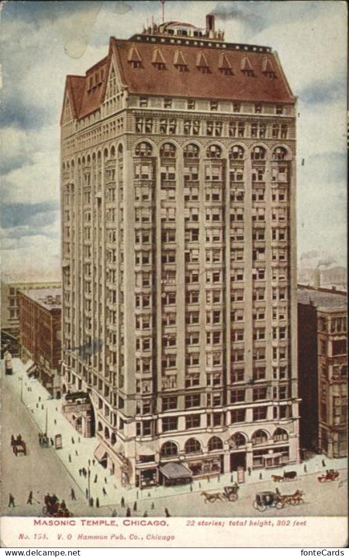 11044992 Chicago_Heights Masonic Temple Kutsche  - Sonstige & Ohne Zuordnung