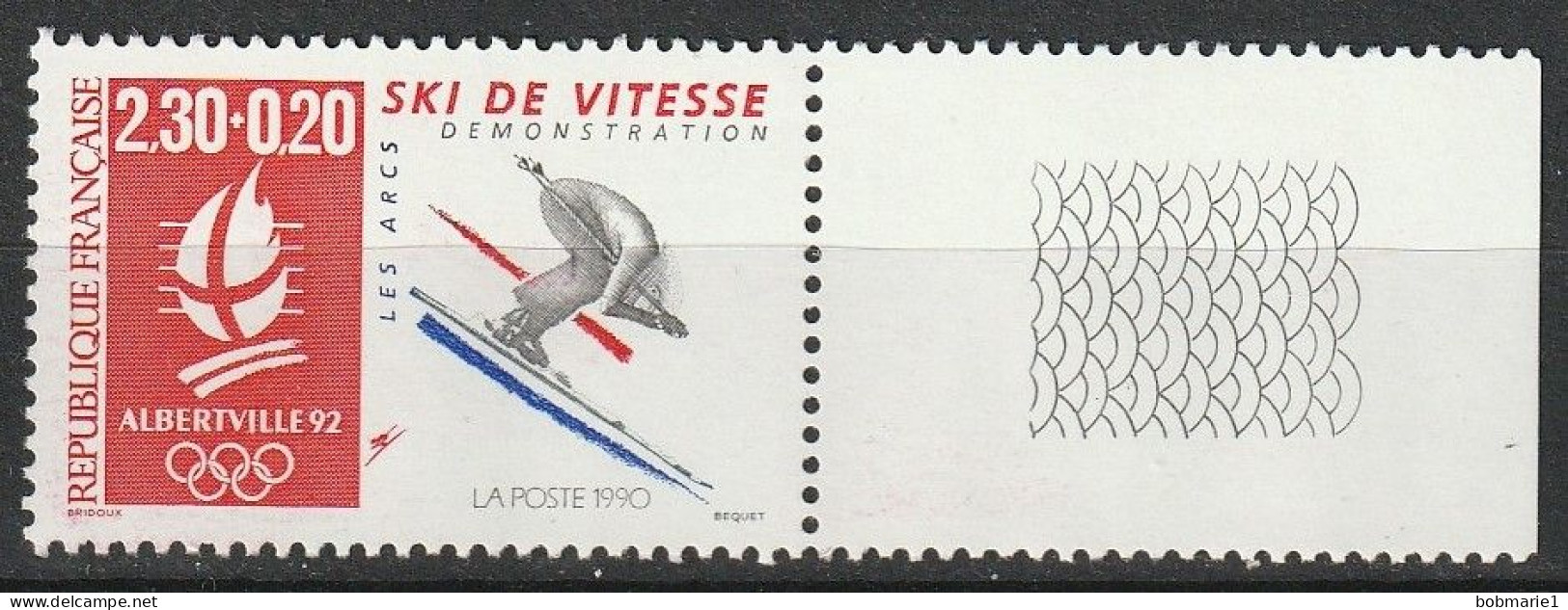 Jeux Olympiques D'hiver Albertville 1992. Ski De Vitesse, Timbre Neuf** N° 2675 - Unused Stamps