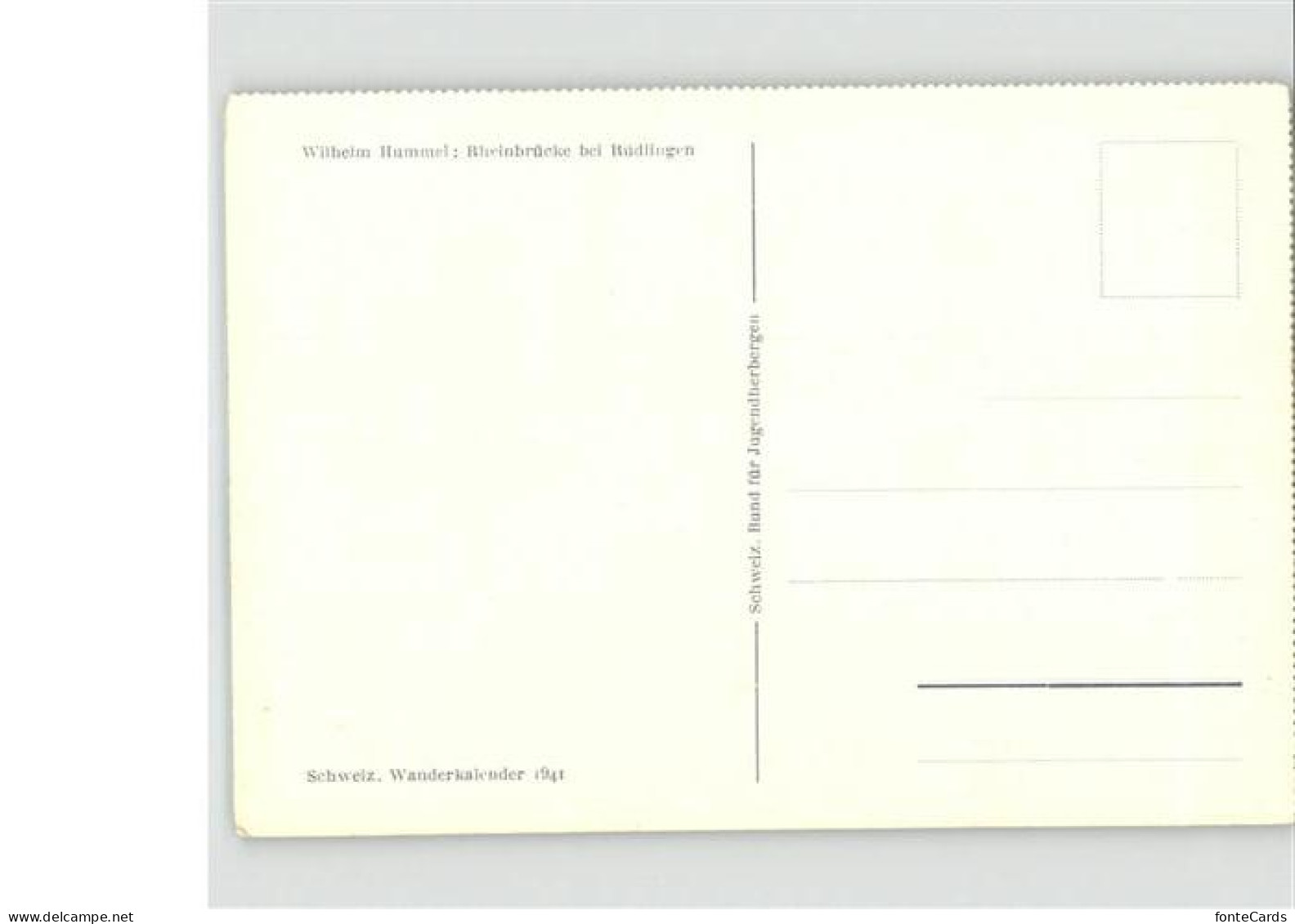 11042680 Ruedlingen Rheinbruecke Kuenstler Wilhelm Hummel  - Autres & Non Classés