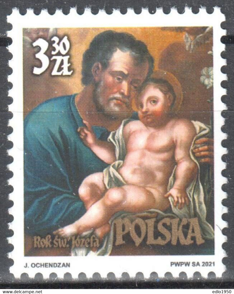 Poland 2021 - Year Of St. Joseph - Mi.5298 - MNH(**) - Unused Stamps