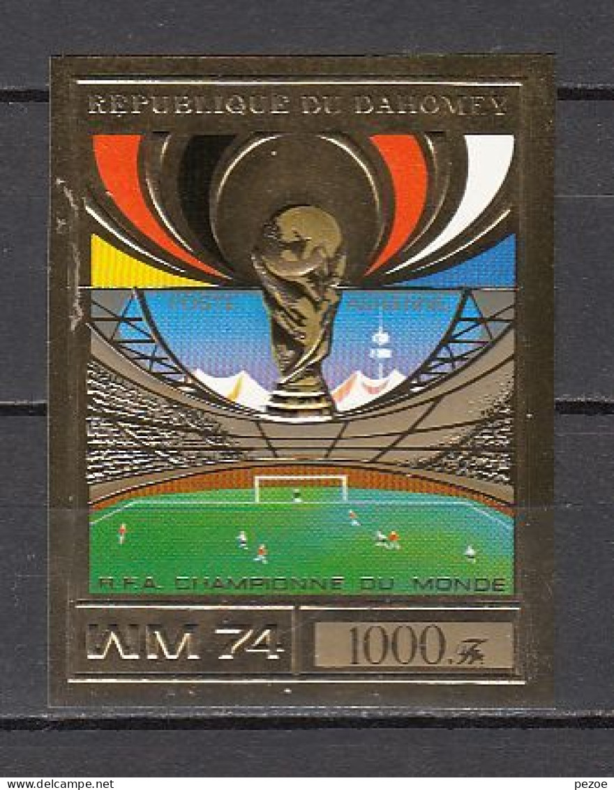 Football / Soccer / Fussball - WM 1974:  Dahomey  Goldmarke **, Imperf. - 1974 – Allemagne Fédérale